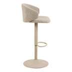 Elenor Swivel Beige Bar Stool Set of 2