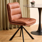 Diana Brandy PU Swivel Dining Chair Set of 2