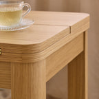 Stella Extendable Rectangular dining table in Matt Oak 45/90 x 120 cm