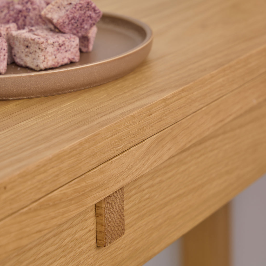 Stella Extendable Rectangular dining table in Matt Oak 45/90 x 120 cm