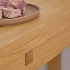 Stella Extendable Rectangular dining table in Matt Oak 45/90 x 120 cm