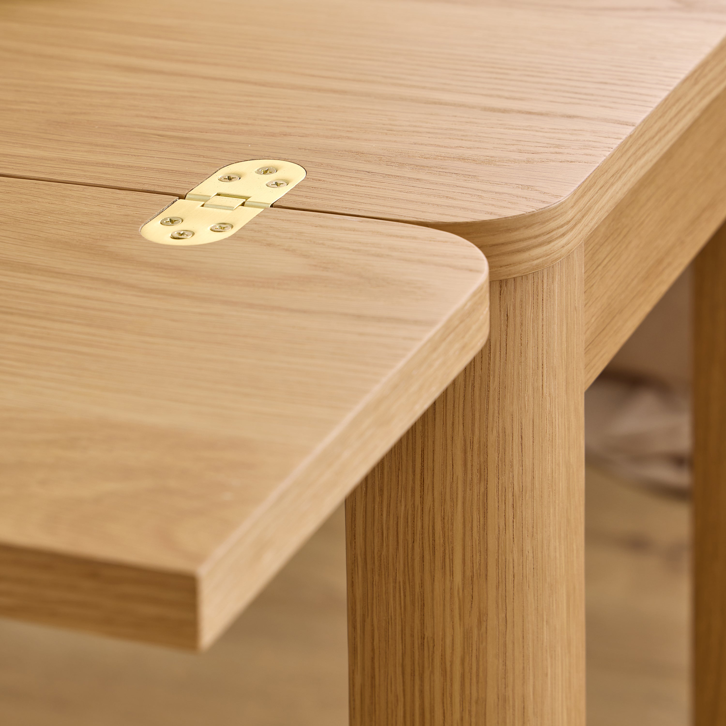 Stella Extendable Rectangular dining table in Matt Oak 45/90 x 120 cm