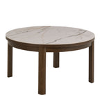 Stella Round Coffee Table in Cream Ceramic 90x45cm
