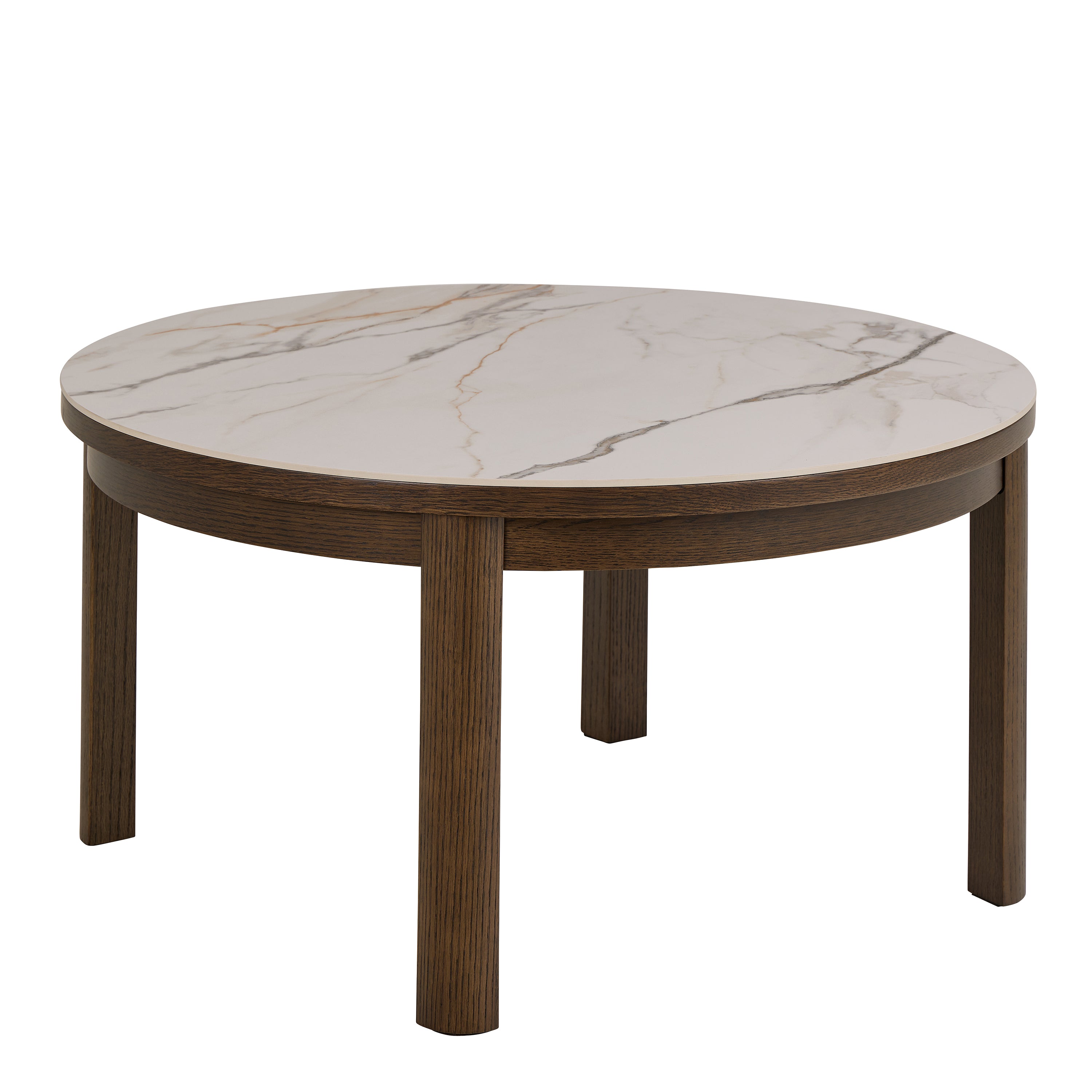 Stella Round Coffee Table in Cream Ceramic 90x45cm