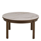 Stella Round Coffee Table in Cream Ceramic 90x45cm