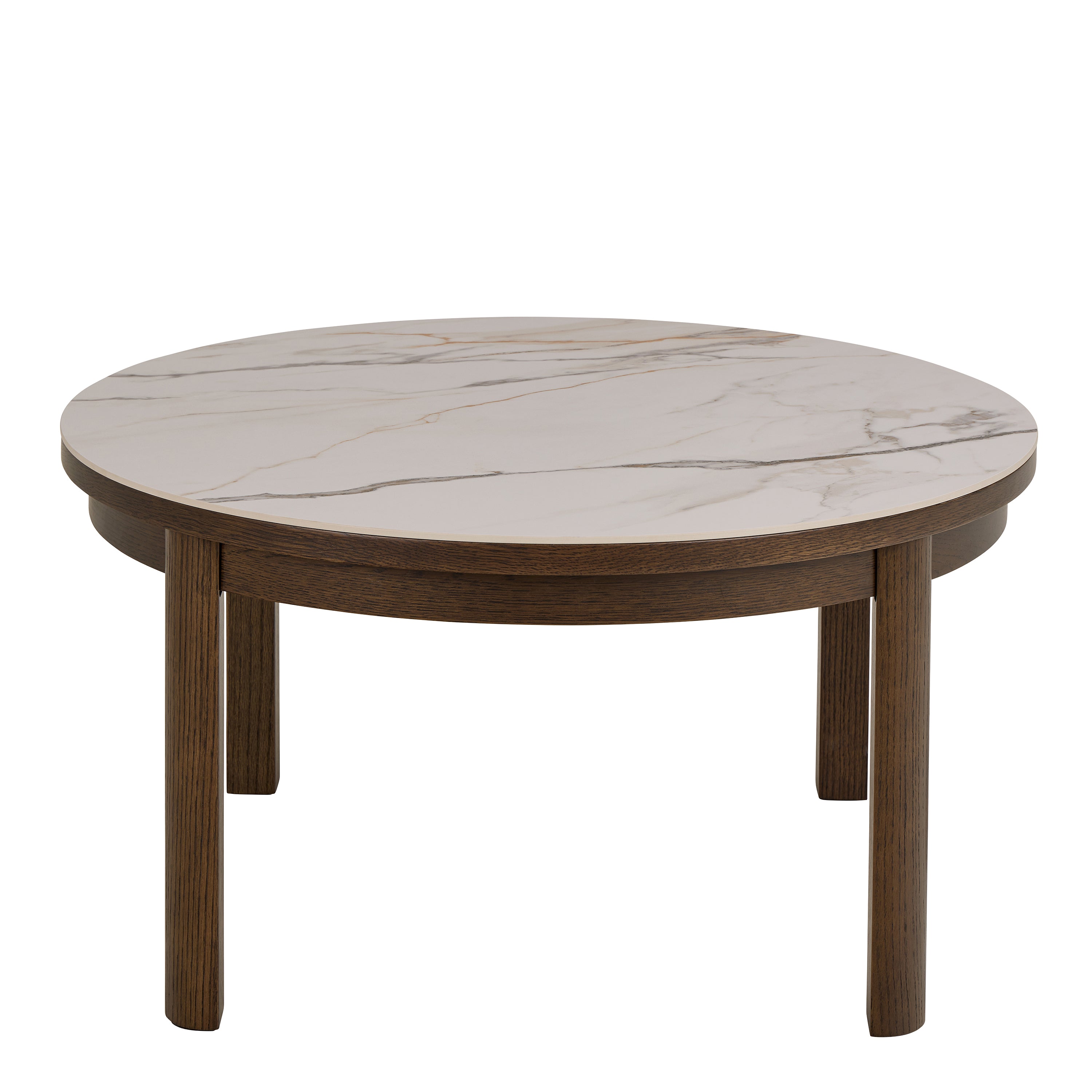 Stella Round Coffee Table in Cream Ceramic 90x45cm