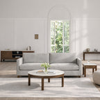 Stella Round Coffee Table in Cream Ceramic 90x45cm