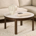 Stella Round Coffee Table in Cream Ceramic 90x45cm