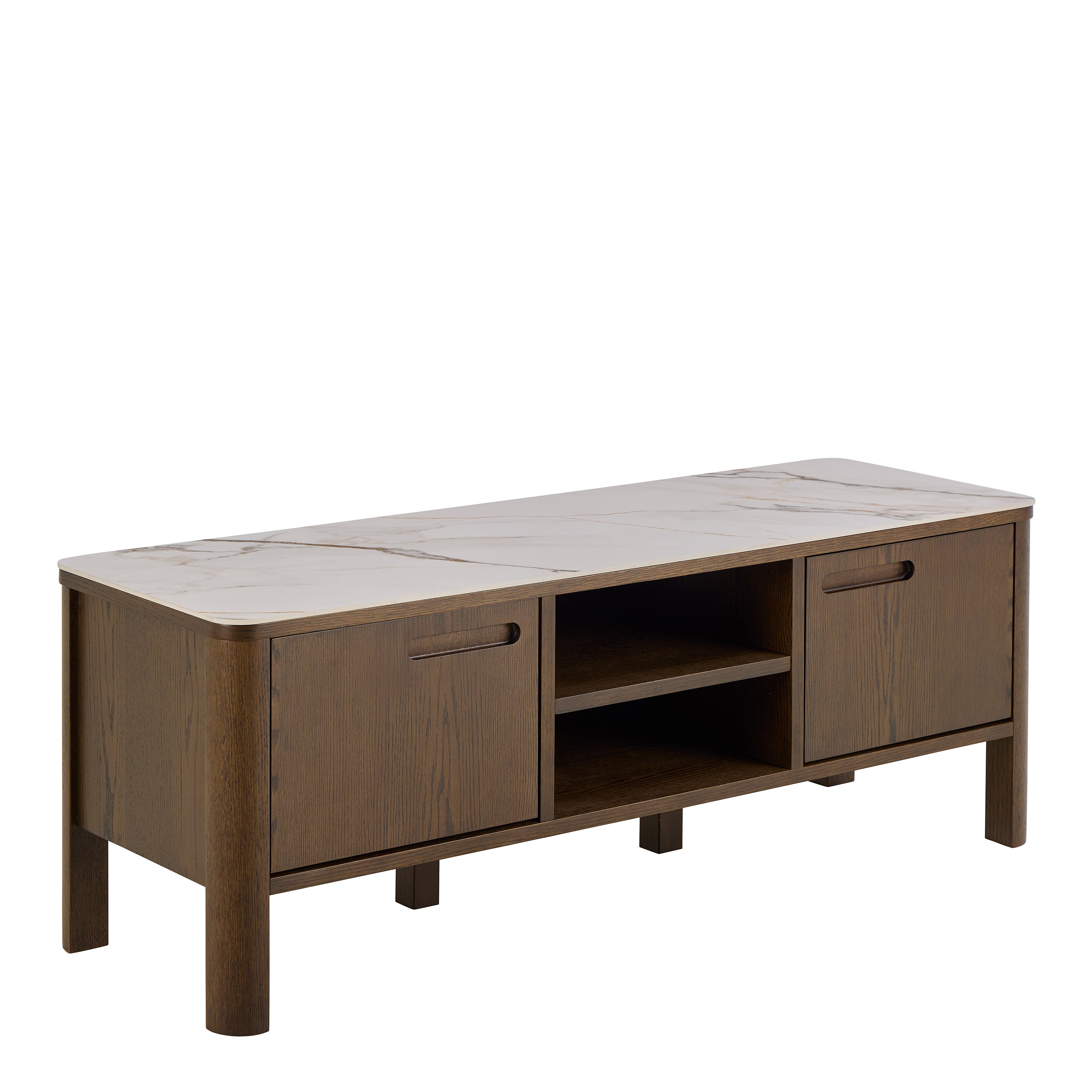 Stella TV Unit 2 Doors 1 Shelf in Ceramic Cream