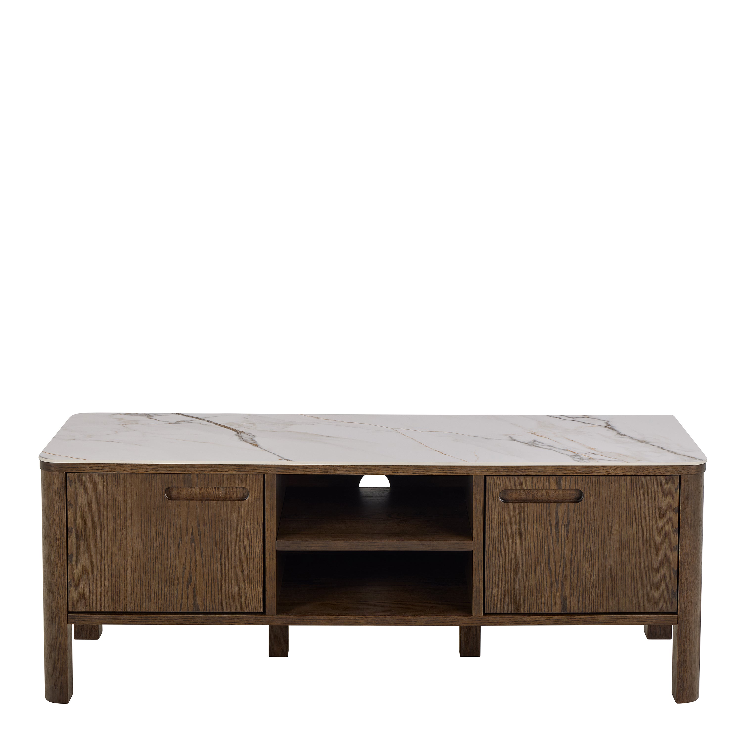 Stella TV Unit 2 Doors 1 Shelf in Ceramic Cream