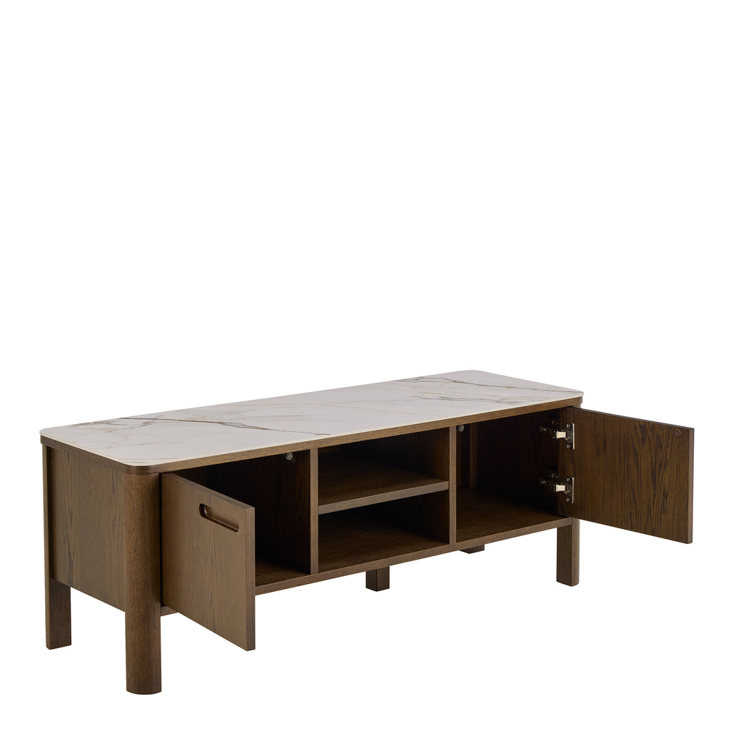 Stella TV Unit 2 Doors 1 Shelf in Ceramic Cream
