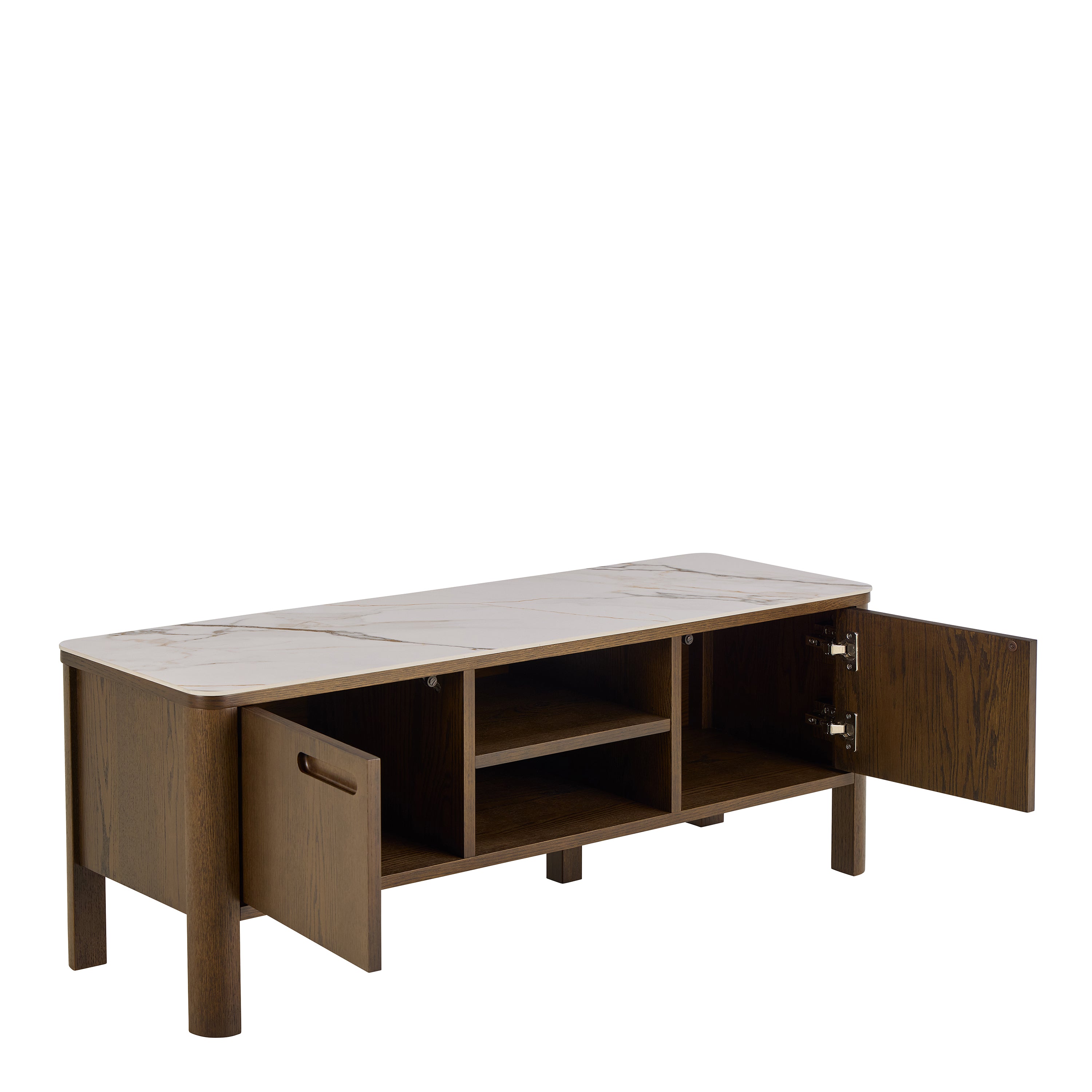 Stella TV Unit 2 Doors 1 Shelf in Ceramic Cream