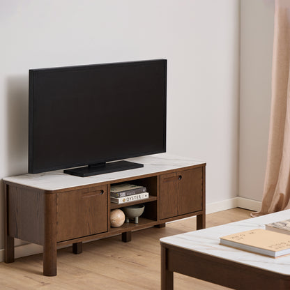 Stella TV Unit 2 Doors 1 Shelf in Ceramic Cream