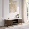 Stella TV Unit 2 Doors 1 Shelf in Ceramic Cream