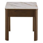Stella Square Side Table 1 Drawer in Cream Ceramic