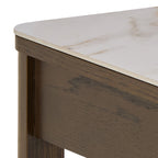 Stella Square Side Table 1 Drawer in Cream Ceramic