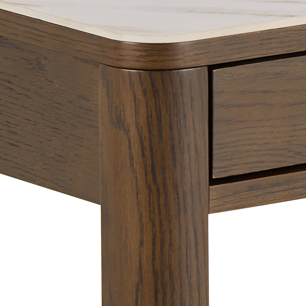 Stella Rectangular Coffee Table 1 Drawer 1 Shelf  in Cream Ceramic