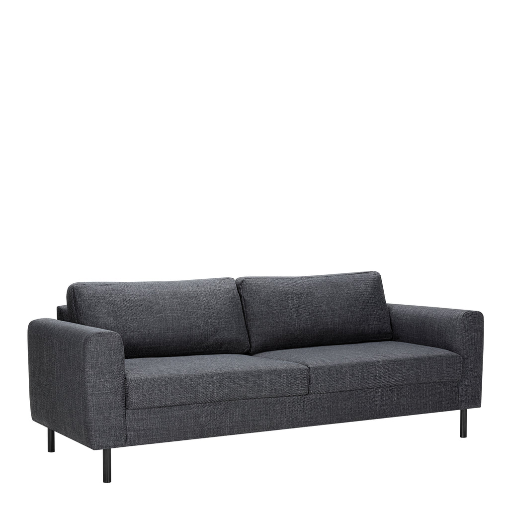 Orlando 3 Seater Sofa in Dark Grey Basel Fabric