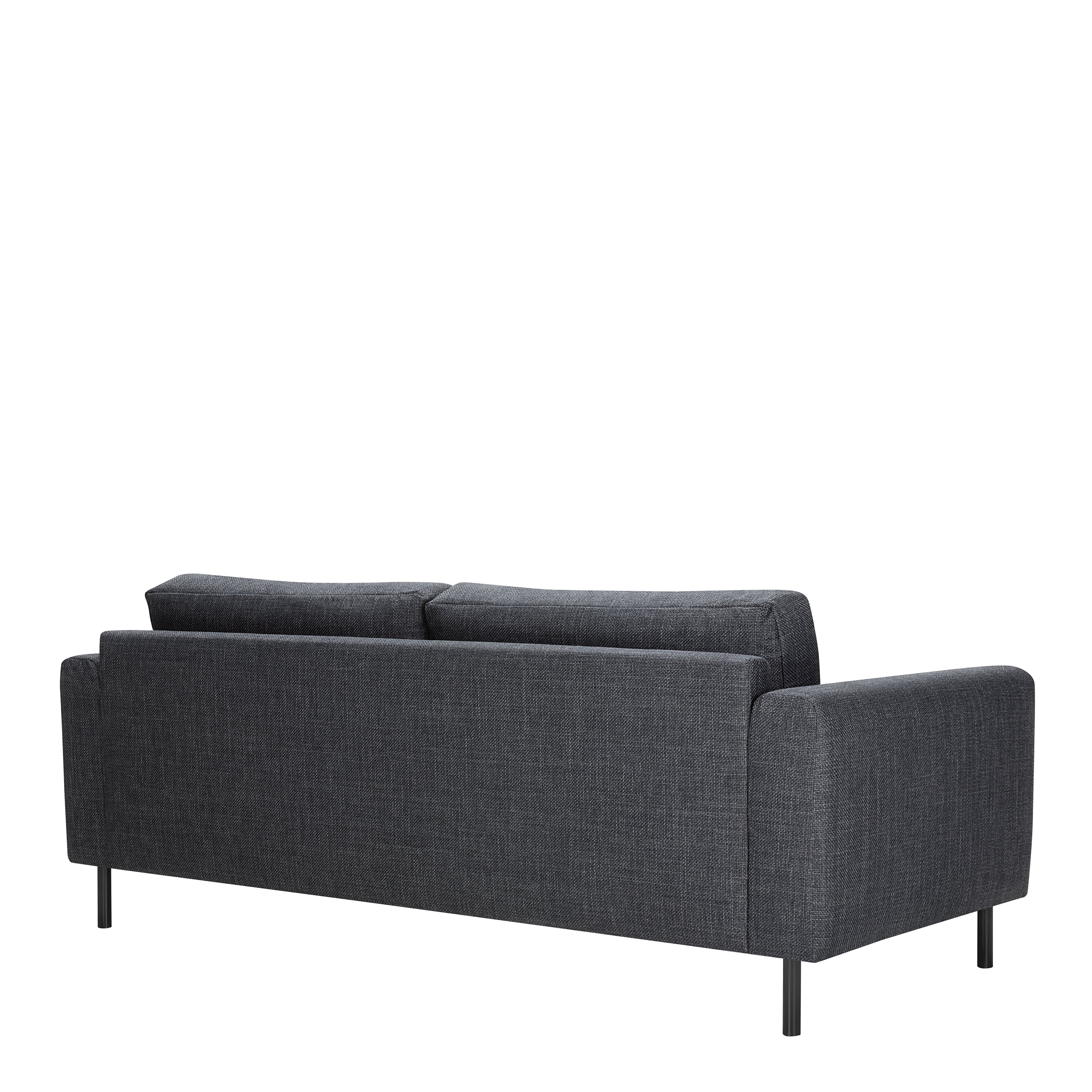 Orlando 3 Seater Sofa in Dark Grey Basel Fabric