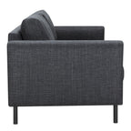 Orlando 3 Seater Sofa in Dark Grey Basel Fabric