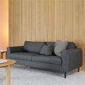 Orlando 3 Seater Sofa in Dark Grey Basel Fabric