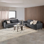 Orlando 3 Seater Sofa in Dark Grey Basel Fabric