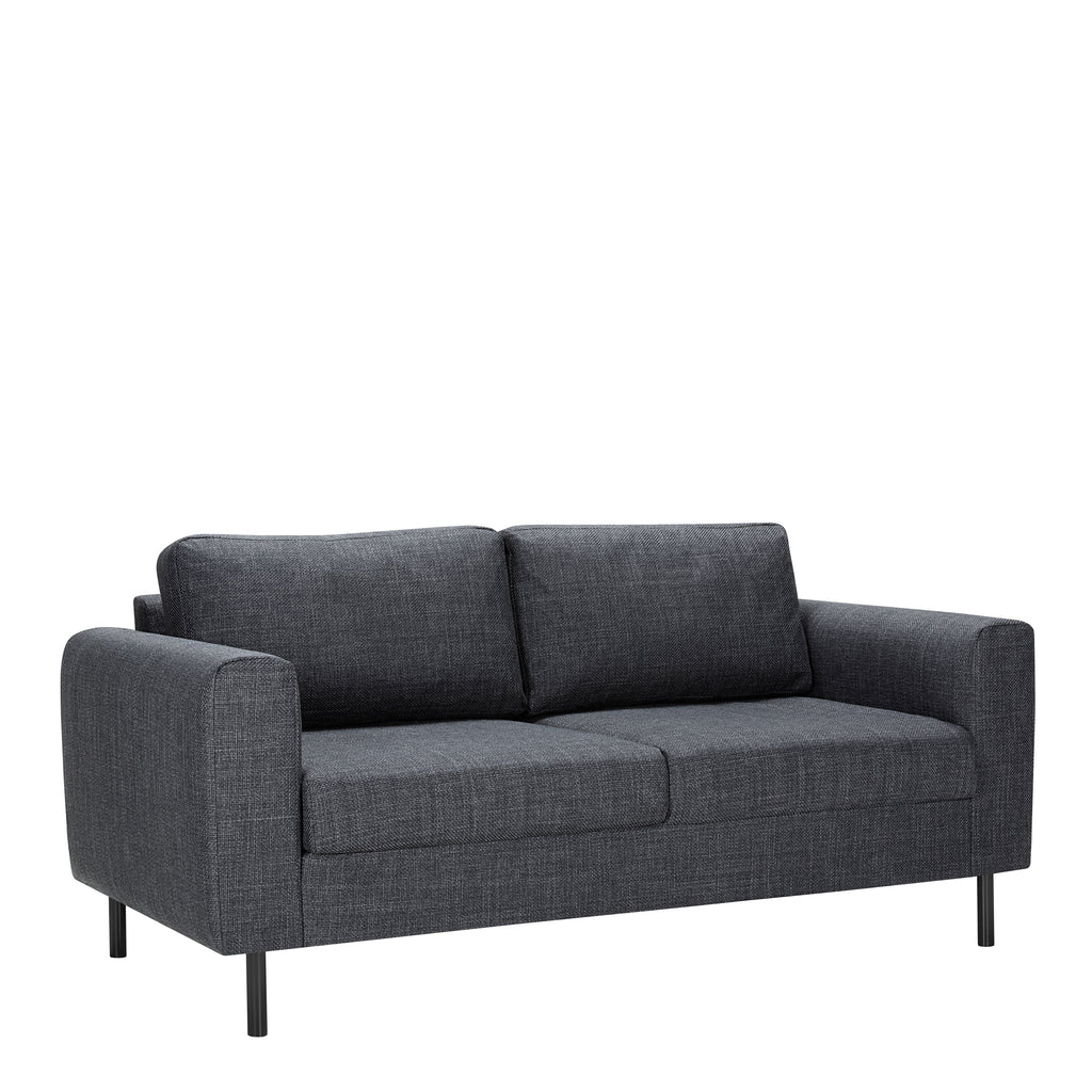 Orlando 2 Seater Sofa in Dark Grey and Basel Fabric