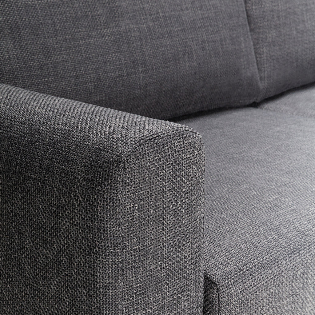 Orlando 2 Seater Sofa in Dark Grey and Basel Fabric