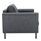Orlando 2 Seater Sofa in Dark Grey and Basel Fabric