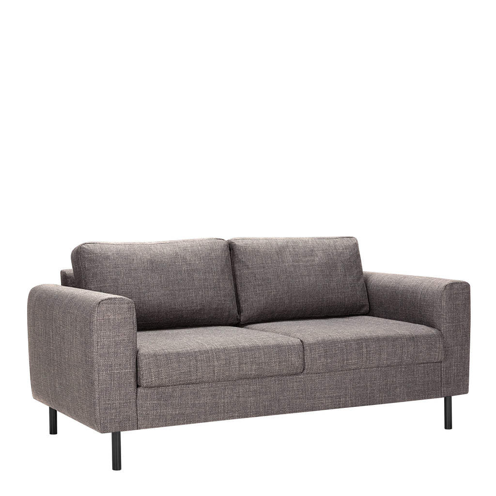 Orlando 2 Seater Sofa in Light Grey Brown Fabric