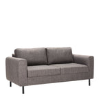 Orlando 2 Seater Sofa in Light Grey Brown Fabric