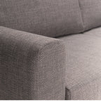 Orlando 2 Seater Sofa in Light Grey Brown Fabric