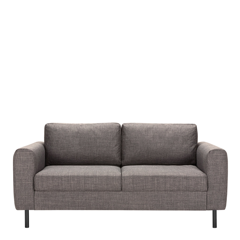 Orlando 2 Seater Sofa in Light Grey Brown Fabric