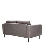 Orlando 2 Seater Sofa in Light Grey Brown Fabric
