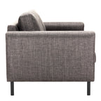 Orlando 2 Seater Sofa in Light Grey Brown Fabric