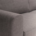 Orlando 3 Seater Sofa in Basel Light Grey Fabric