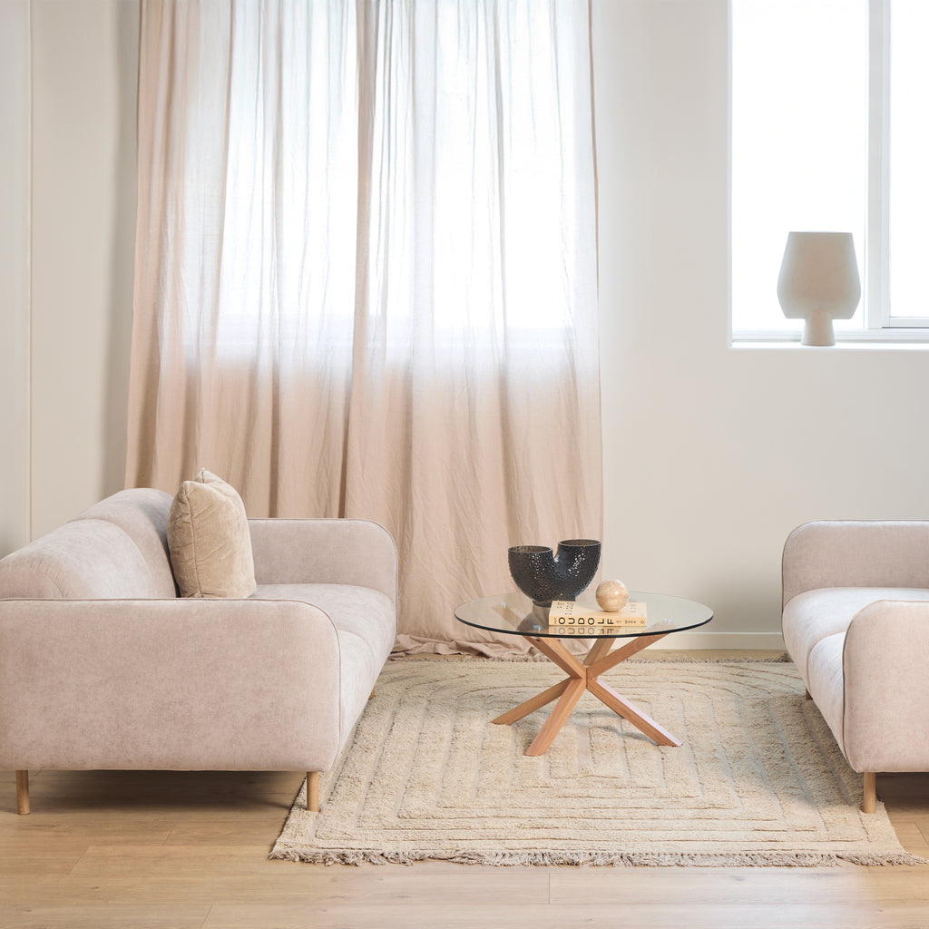 Westley 2.5 Seater Sofa in Fay Beige Fabric