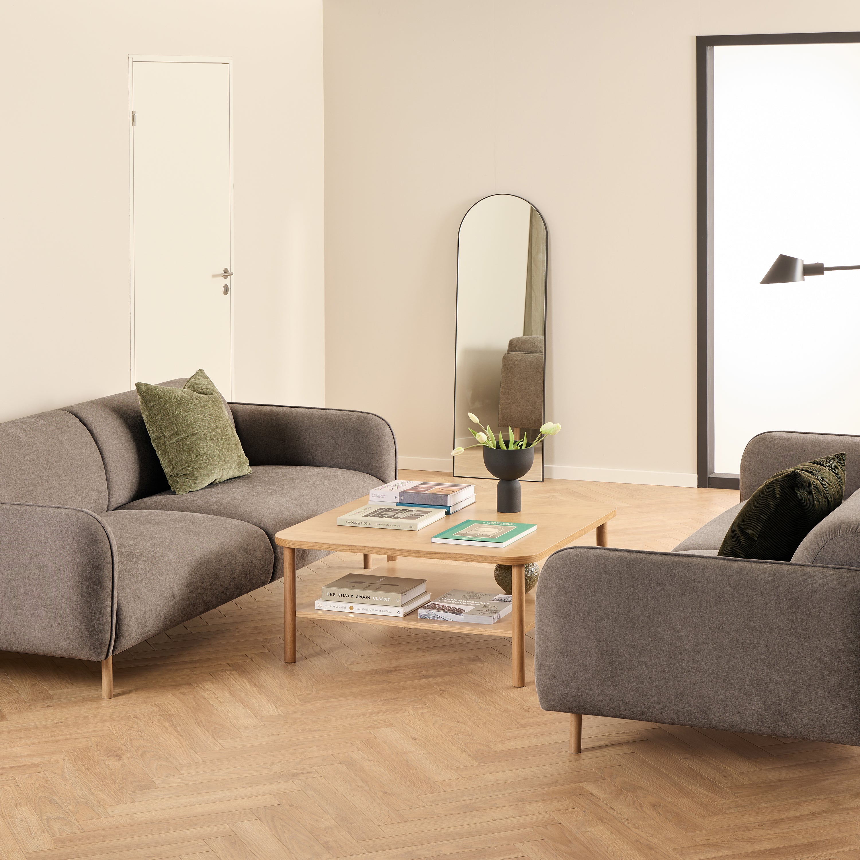 Westley 3 Seater Sofa in Fay Dusty Brown Fabric