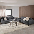 Orlando Set of 2 x 3 Seater Sofas in Basel Dark Grey Fabric