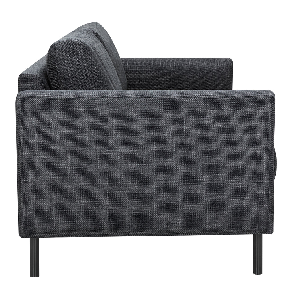 Orlando Set of 2 x 3 Seater Sofas in Basel Dark Grey Fabric