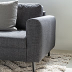 Orlando 2 + 3 Seater Sofa set in Basel Dark Grey Fabric