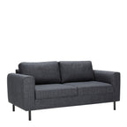 Orlando 2 + 3 Seater Sofa set in Basel Dark Grey Fabric