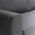Orlando Set of 2 x 2 Seater Sofas in Basel Dark Grey Fabric