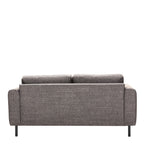Orlando Set of 2 x 2 Seater Sofas in Basel Light Grey Brown Fabric