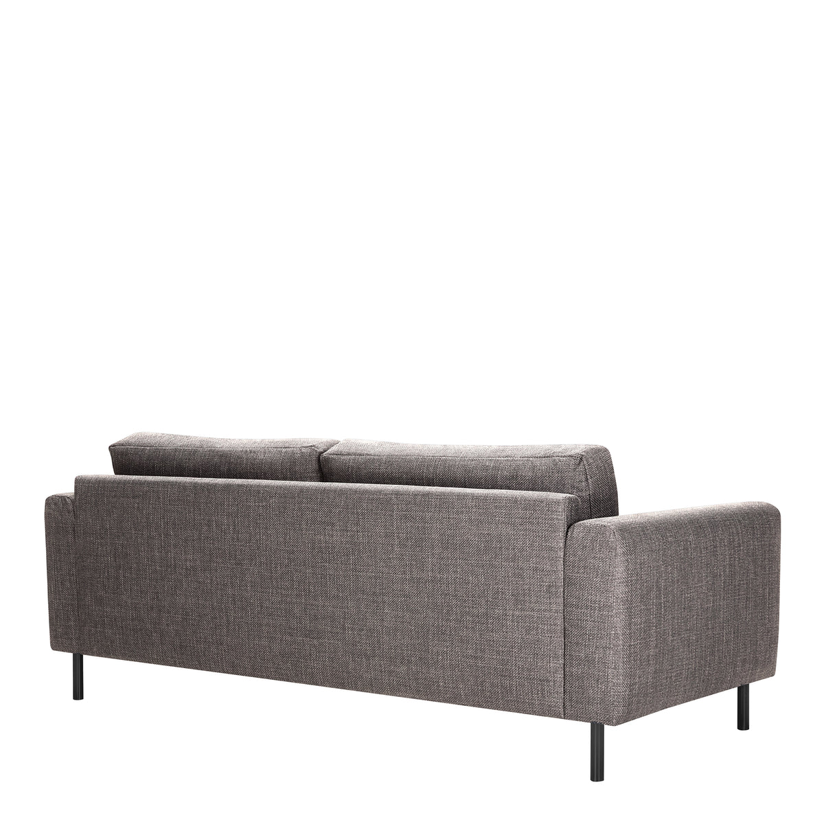 Orlando Set of 2 x 3 Seater Sofas in Basel Light Grey Brown Fabric