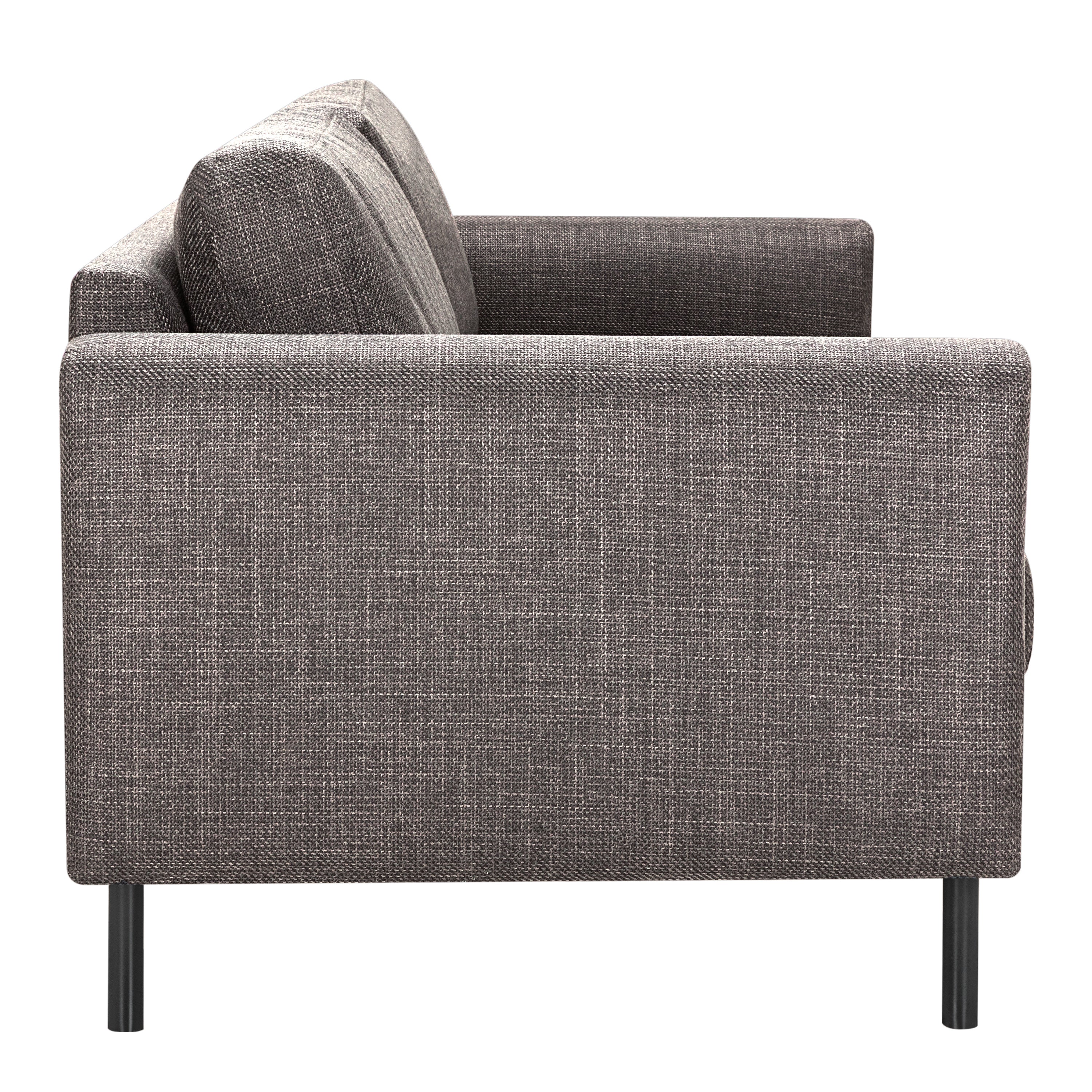 Orlando Set of 2 x 3 Seater Sofas in Basel Light Grey Brown Fabric