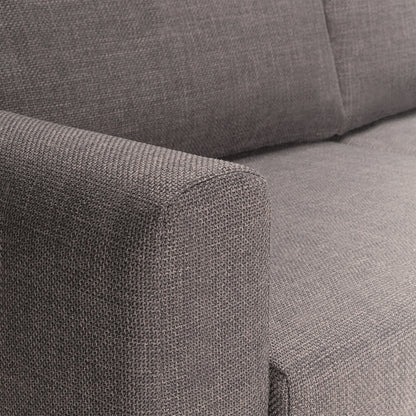 Orlando Set of 2 x 3 Seater Sofas in Basel Light Grey Brown Fabric