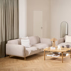 Westley 2.5 + 3 Seater Sofa Set in Fay Beige Fabric