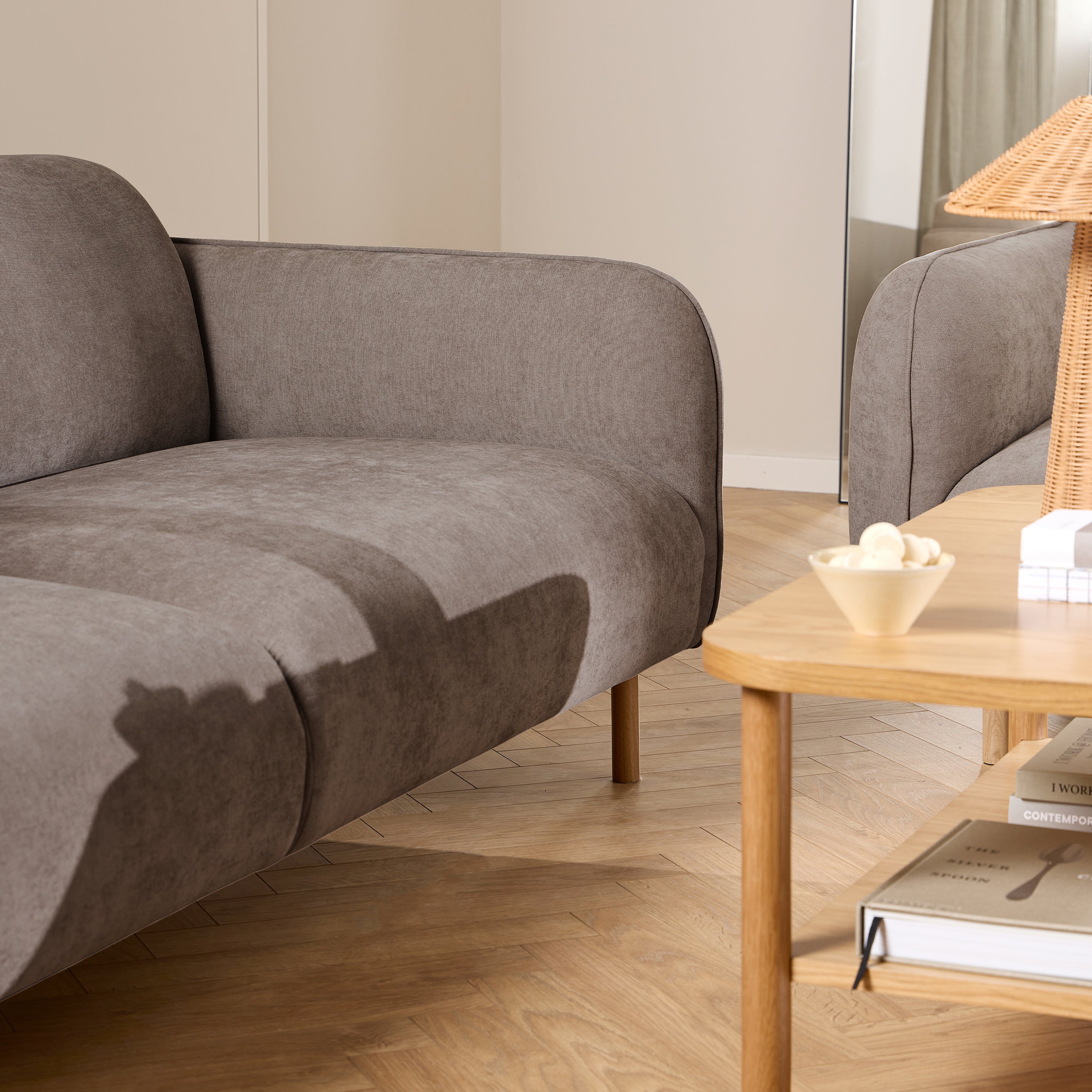 Westley Set of 2 x2.5  Seater Sofas in Fay Dusty Brown Fabric