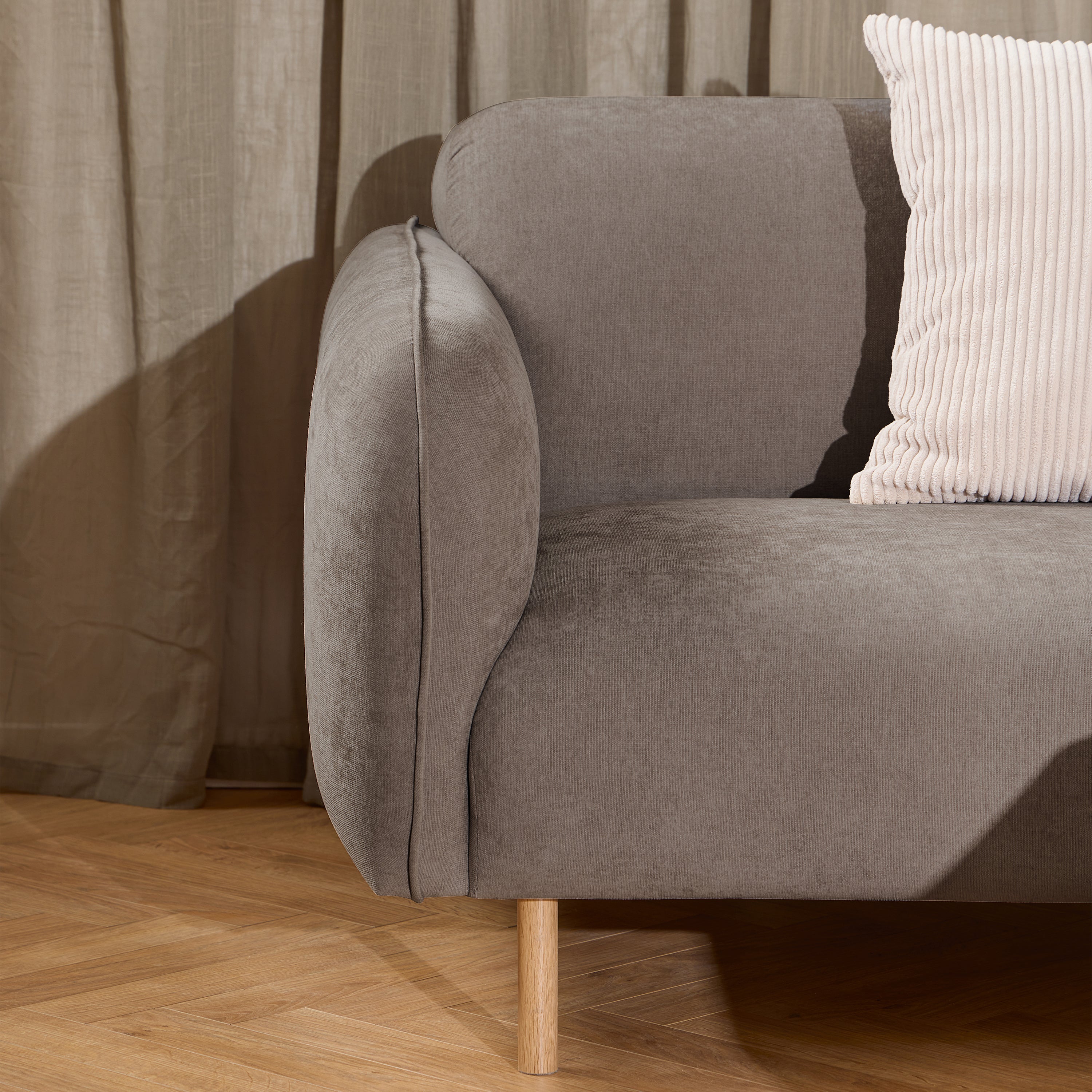 Westley Set of 2 x2.5  Seater Sofas in Fay Dusty Brown Fabric